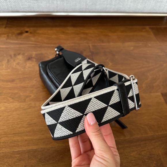 AUTHENTIC Nappa Antique Multi-Pocket Shoulder Bag Black - Picture 6 of 10